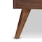 Baxton Studio Ines Dark Grey Upholstered Walnut Finished King Size Platform Bed 156-9409-9433 - alternate 2